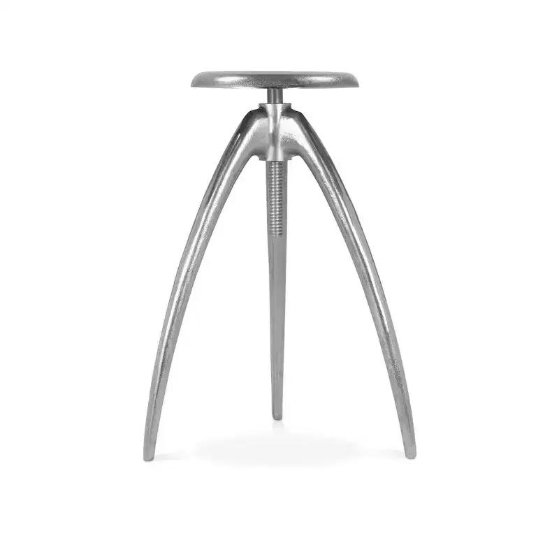 Silver Aluminum Counter/Bar Stool