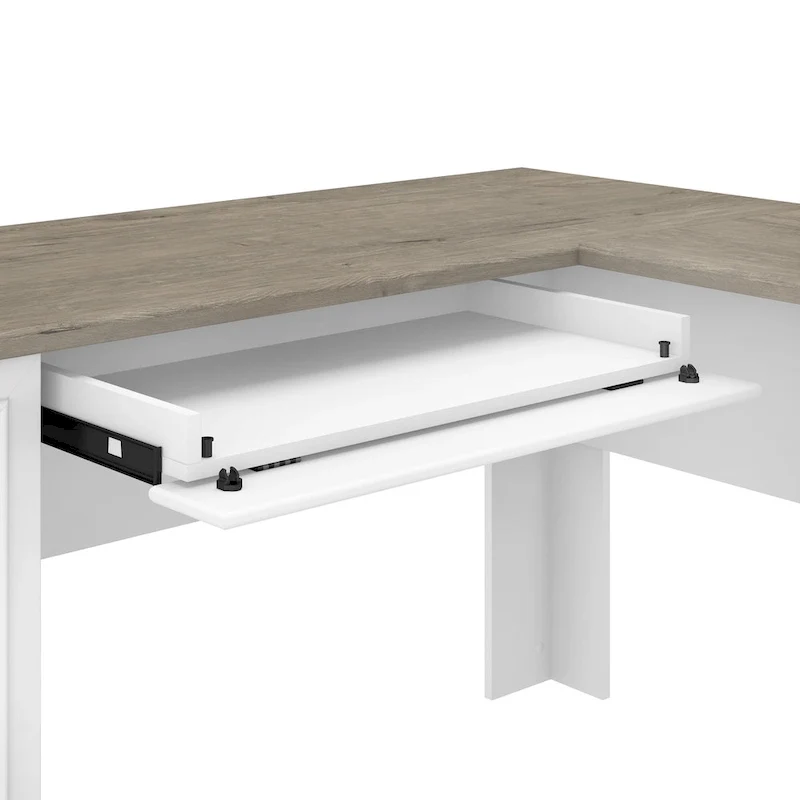 Fairview 60W Desk with Hutch, Cabinet and Bookcase by Bush Furniture