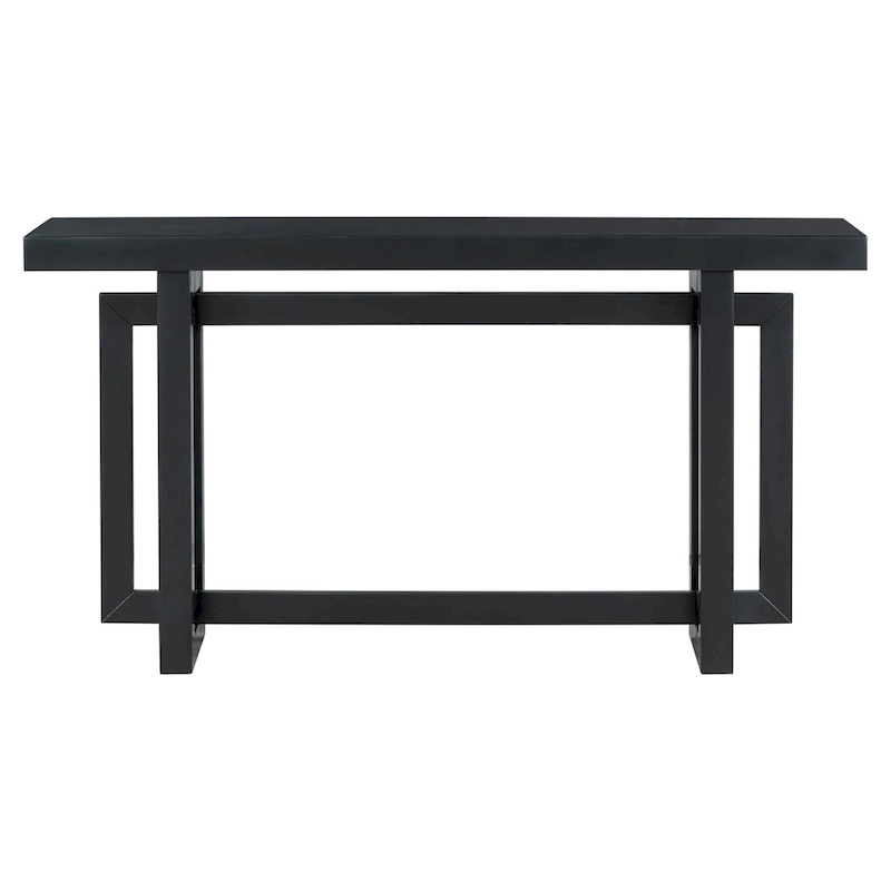 Console Table with Industrial-inspired Concrete Wood Top