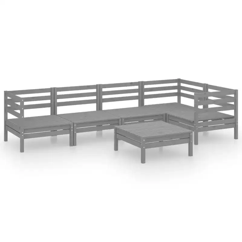 vidaXL Garden Lounge Set Solid pinewood 6 Piece Set Modular