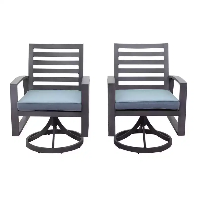 Courtyard Casual Cabo Alum Swivel Rocker Aluminum Frame with Sunbrella Cushions