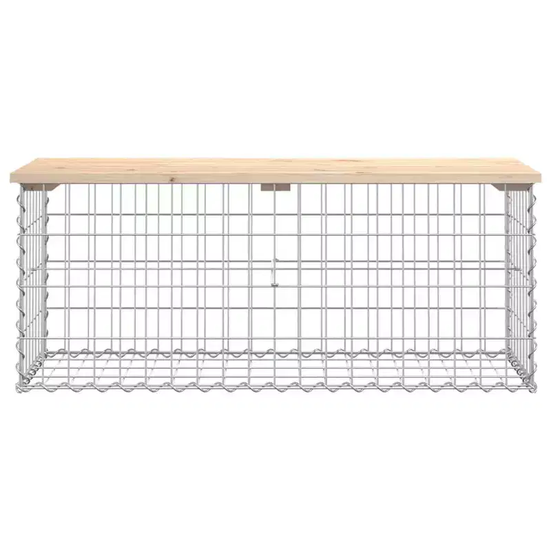 Garden Bench Natural Wood Solid pinewood, Galvanized steel Compact
