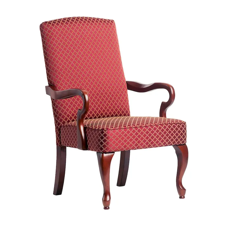 Casalis Cherry Finish Gooseneck Accent Chair