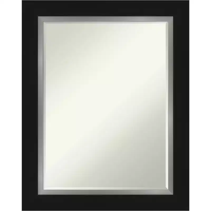 Amanti Art Eva Petite Bevel Bathroom Wall Mirror