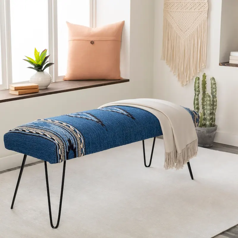 Avril Modern Southwestern Upholstered Bench