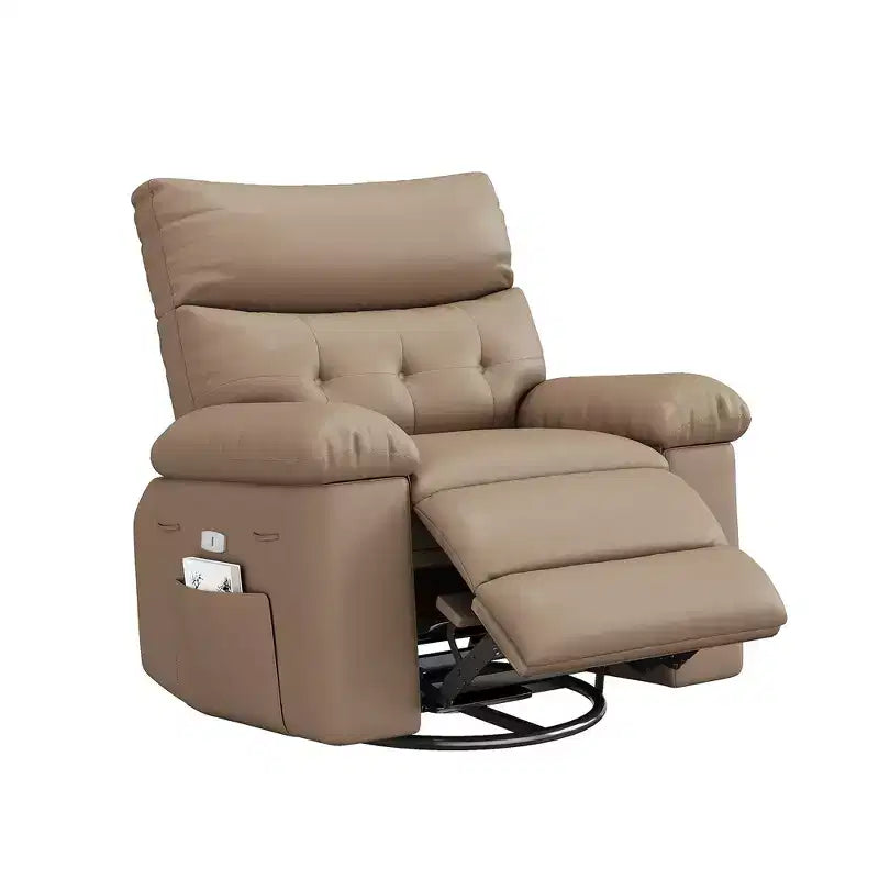 37.4 PU Leather Power Lift Recliner Chair, Adjustable Recliner, 1.5X Sponge Filling, Seat Width, Cup Holders, Ergonomic Single Sofa