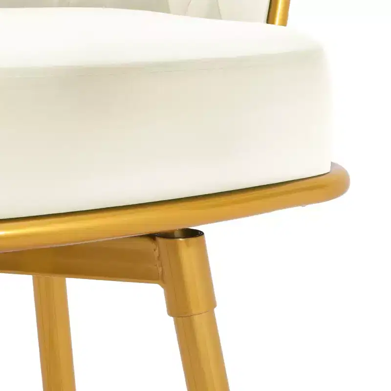 Set of 2 Swivel Counter Height Bar Stool Low Back Upholstered Dining Chair Pub Kitchen Stool with Footrest-Christopher Knight Home