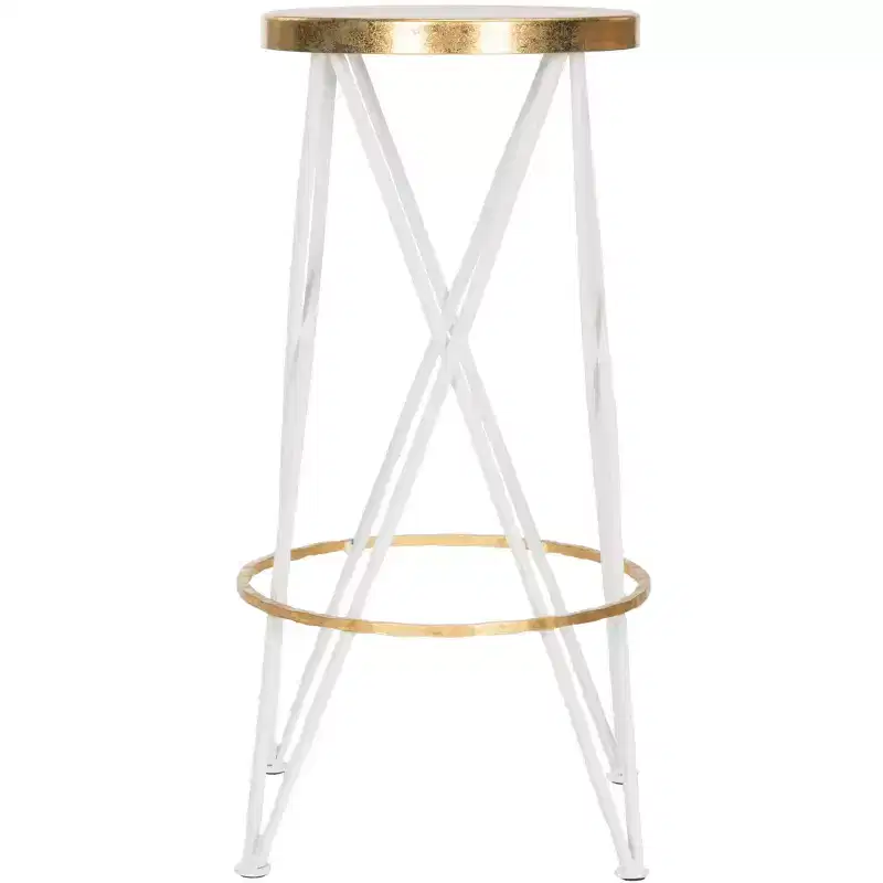 Barstool, White/Gold