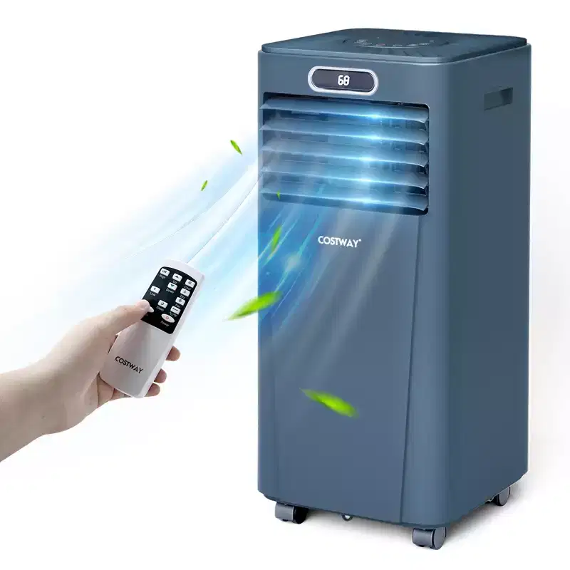 Costway 5000 BTU (8000BTU ASHRAE) Portable Air Conditioner with Remote Control 3-in-1 Air Cooler w/ Drying
