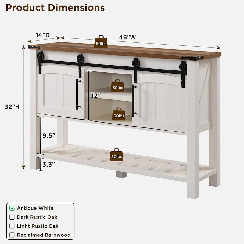 Farmhouse Entryway Table, Rustic Console Table, Wood Sofa Table