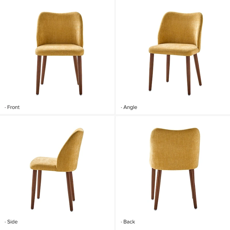 Melisa Upholstered Solid Wood Dining Chair Set of 6 by HULALA HOME
