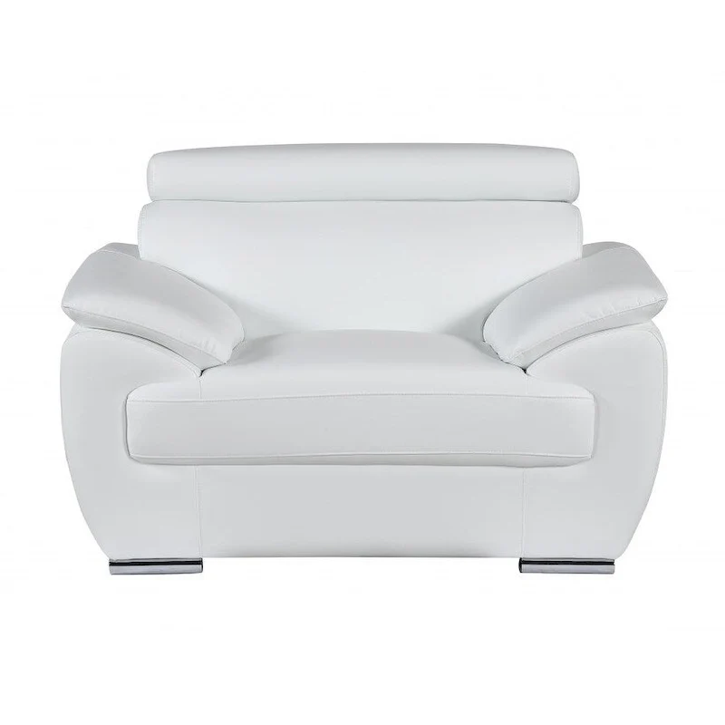 HomeRoots Genuine Leather Chair and a Half - 38
