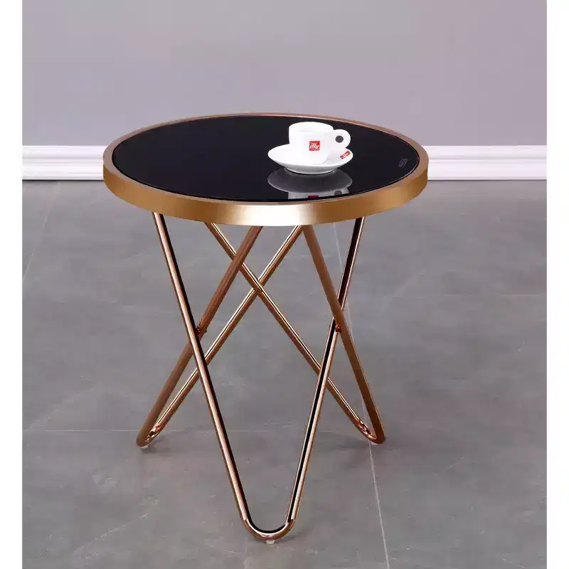 Rose Gold Accent Table â€?Elegant Metallic Side Table for Living Room & Bedroom Décor