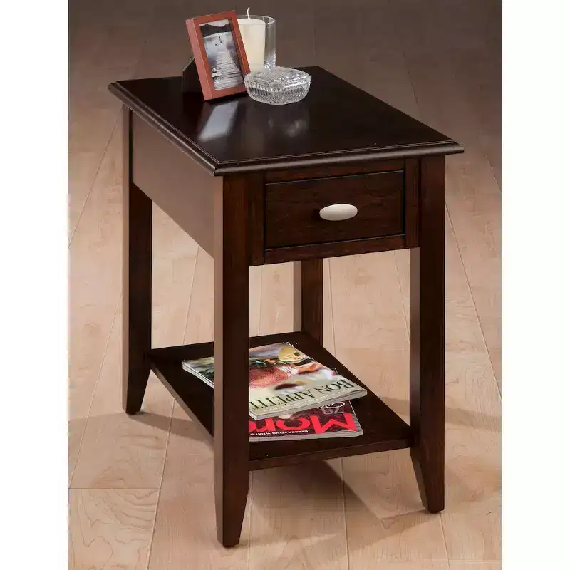 Warm Contemporary Side Table - Brown Color