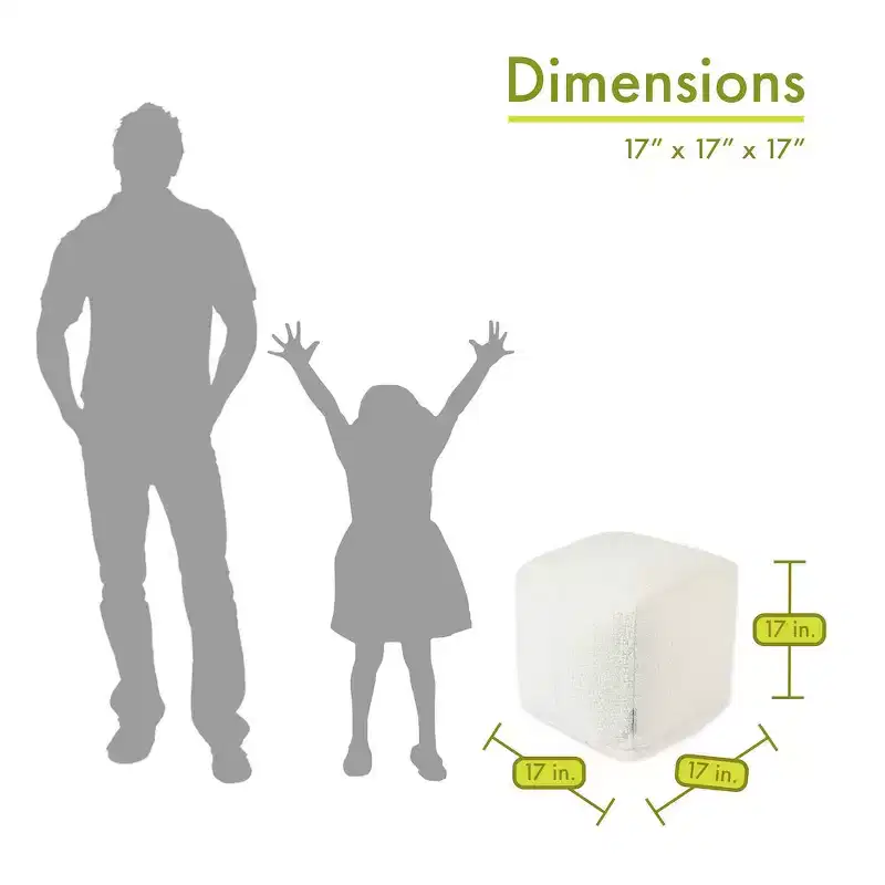 Cube Pouf Cream