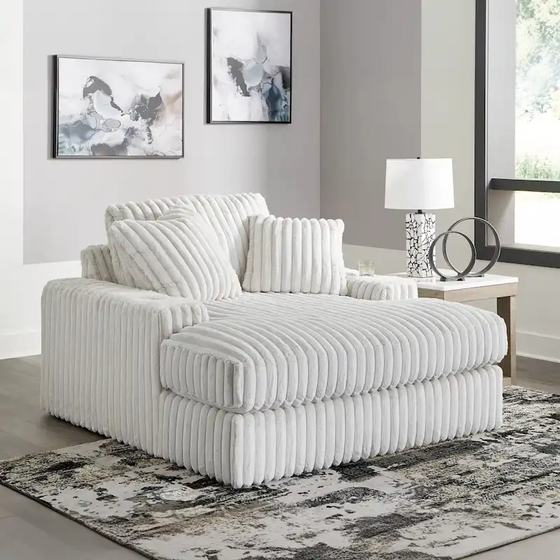 Oversized Chaise with Cup Holders and USB Charging