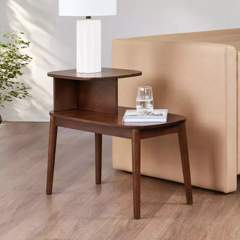 HomeStock Rectangle Wood Table Top End Table 1 -piece