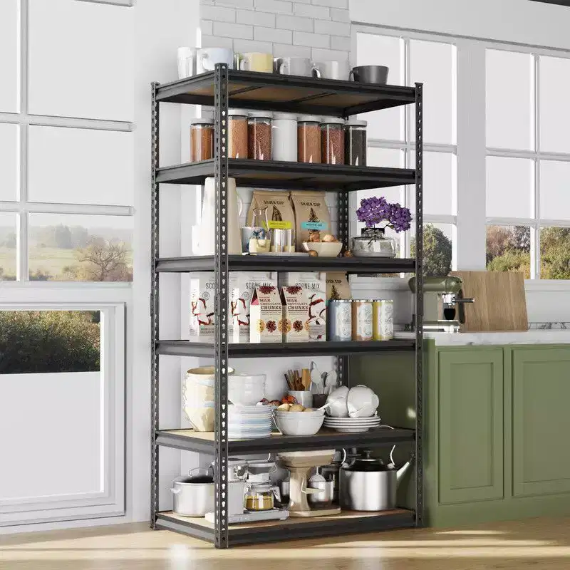 Rack Storage Shelf 6 Layers Adjustable Spacing Steel