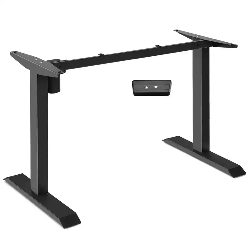 Electric Sit to Stand Adjustable Desk Frame w/ Button Controller Black/White