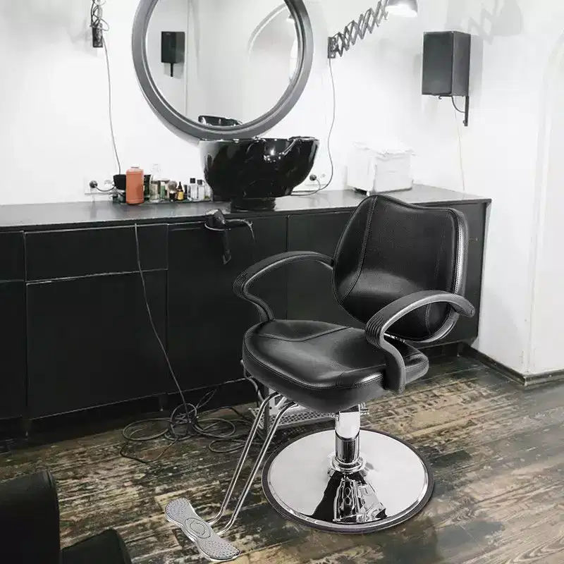 Black Hydraulic Barber Styling Chair Hair Beauty Salon Equipment