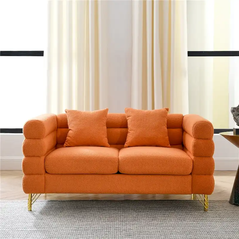 Oversized 2 Seater Sectional Sofa, Living Room Fabric Sectional Sofa