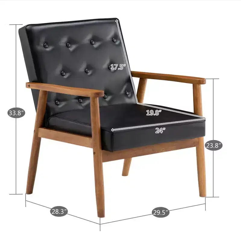 Karl Home Solid Wood Accent Chair