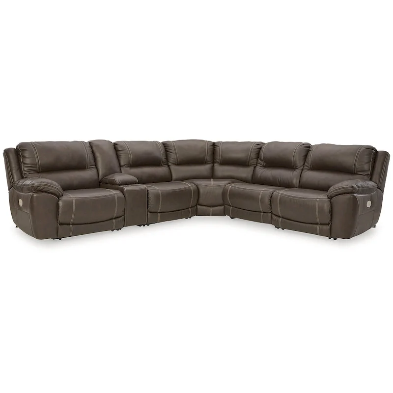 6-Piece Power Reclining Sectional - 136W x 123D x 43H