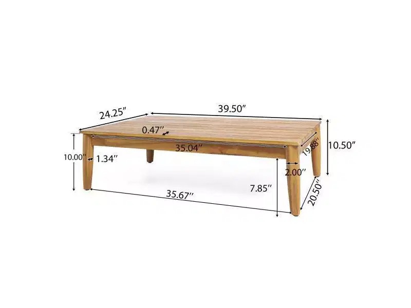 5pc Magnolia Patio Acacia Wood 7 Seater Chat Set - Teak/Dark Gray - Christopher Knight Home
