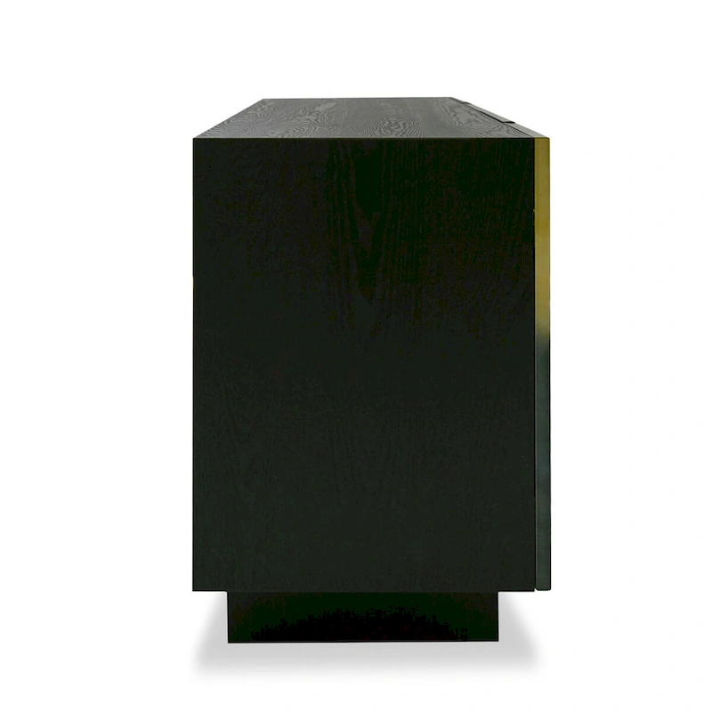 Modrest Elmira Glam Black Ash & Gradient Stainless Steel Buffet