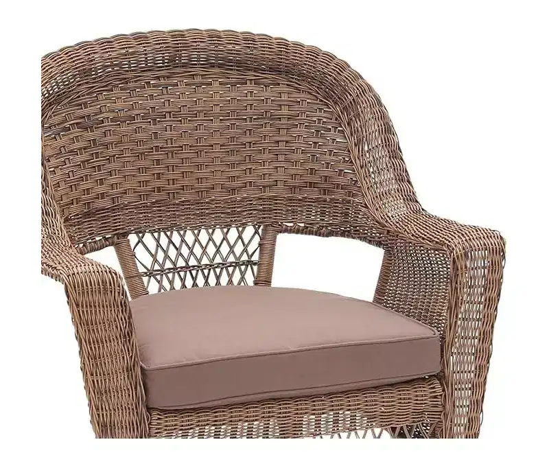 HomeStock Honey Coastal Craftsman Chair Set of 2 with Cushions