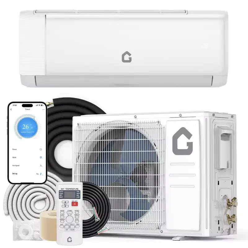 Acekool 11,500 BTU Mini Split Air Conditioner and Heat Pump, 18.5 SEER Inverter Ductless AC with WiFi, Cools Rooms up to 750 Sq Ft
