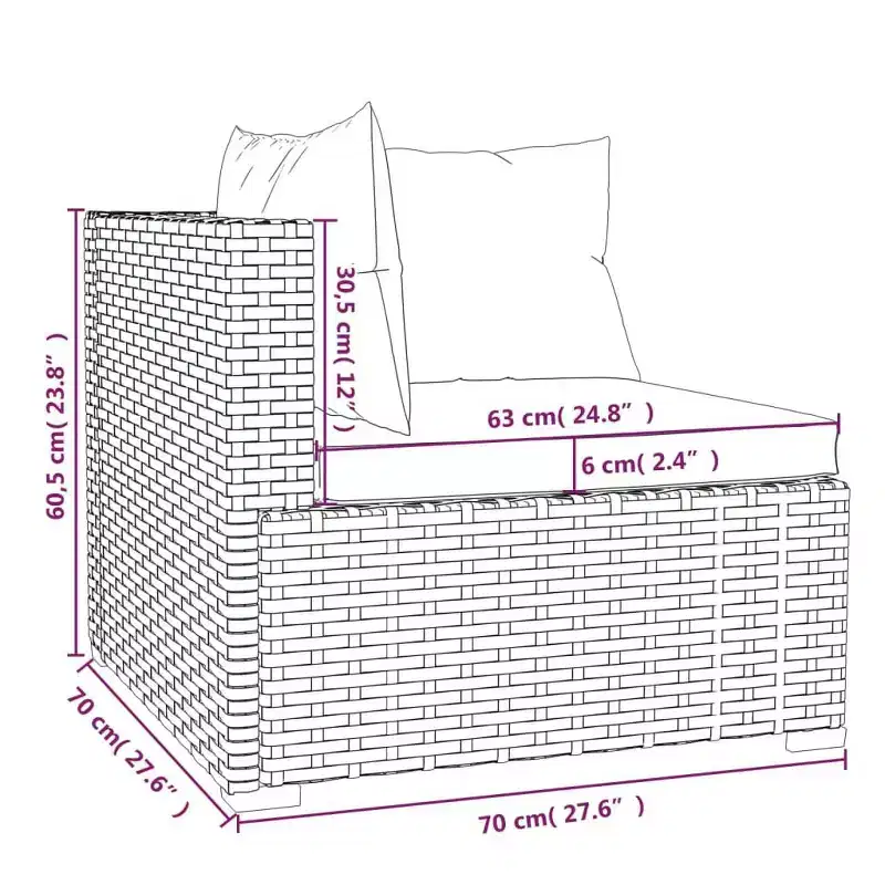 vidaXL Garden Lounge Set PE rattan Large Modular