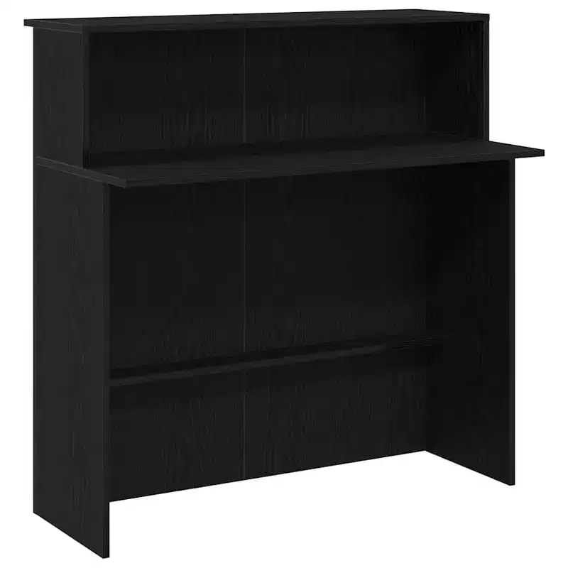 Reception Desk Black 39.4x19.7x40.7 Engineered Wood