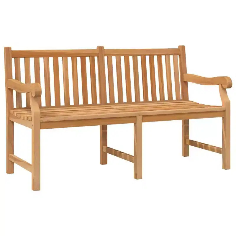 vidaXL Garden Bench Solid Teak Wood Outdoor Seating Terrace Furniture