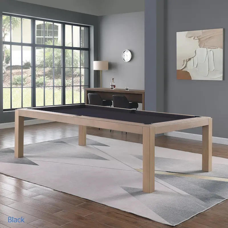 Olivia 8ft Driftwood Ash Billiard Slate Pool Table with Dining Top