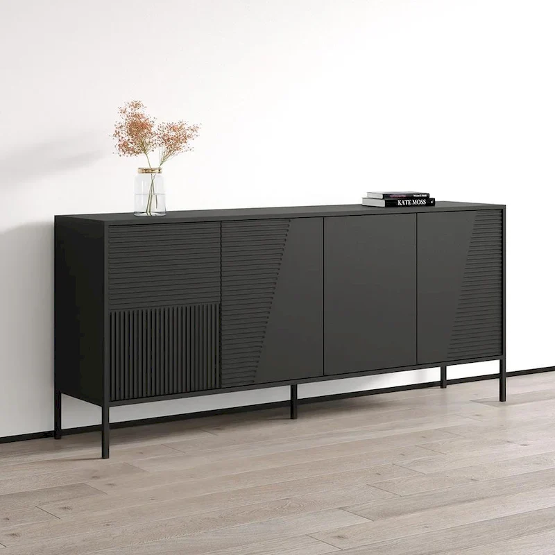 Modern Sideboard with Decorative Door Panels - Style 04