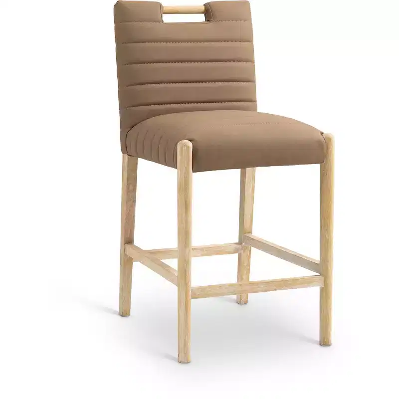 Meridian Furniture,Aimee Brown Vegan Leather Counter Stool