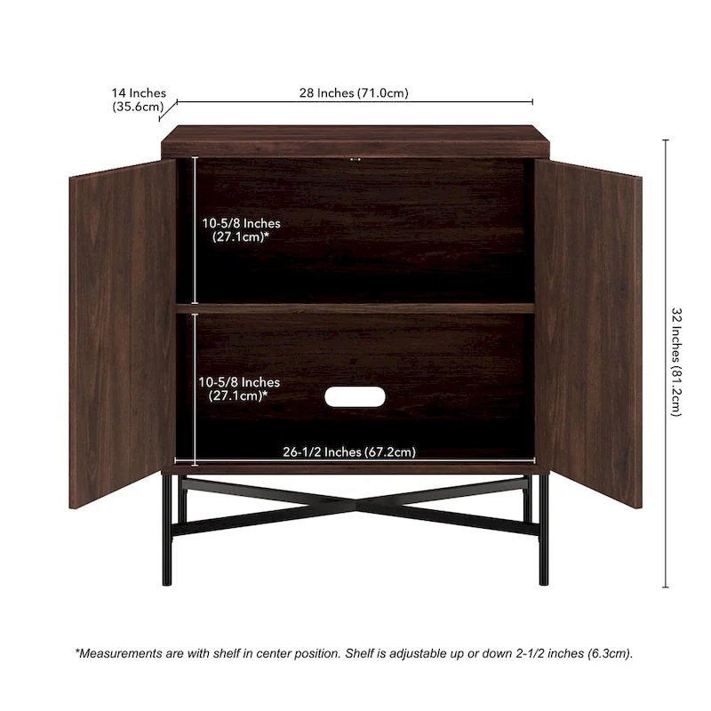 Brighton 28 Wide Rectangular Accent Cabinet - 28 Wide