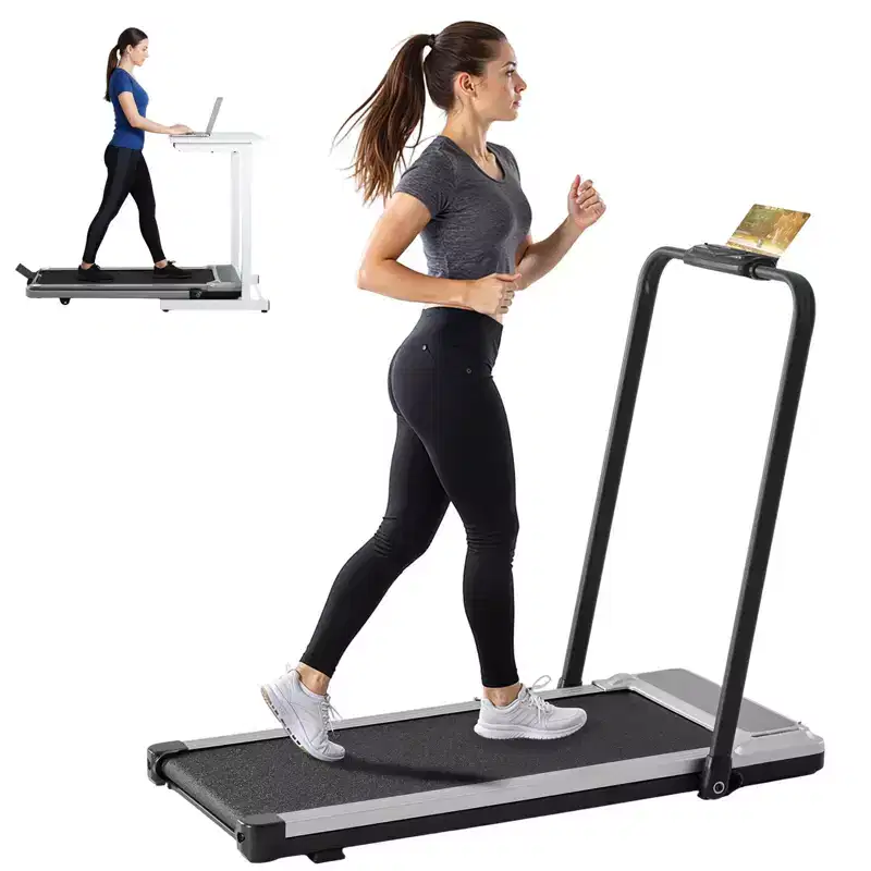 Okak Armless Walking Pad Treadmill with 200LBS Capacity, 3-IN-1 Portable Treadmill, Compact Treadmill for All Age Runner