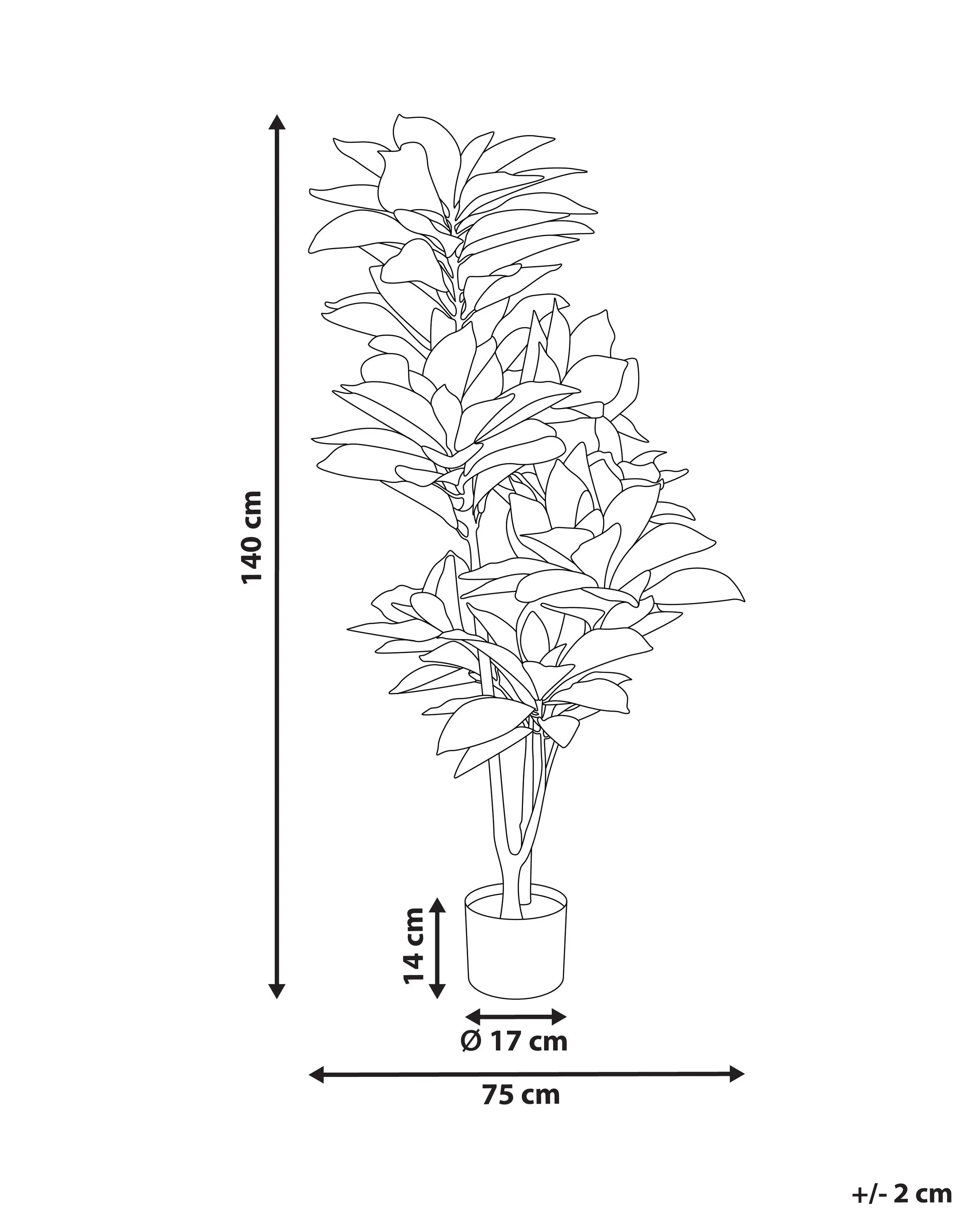 Pianta artificiale 140 cm Verde