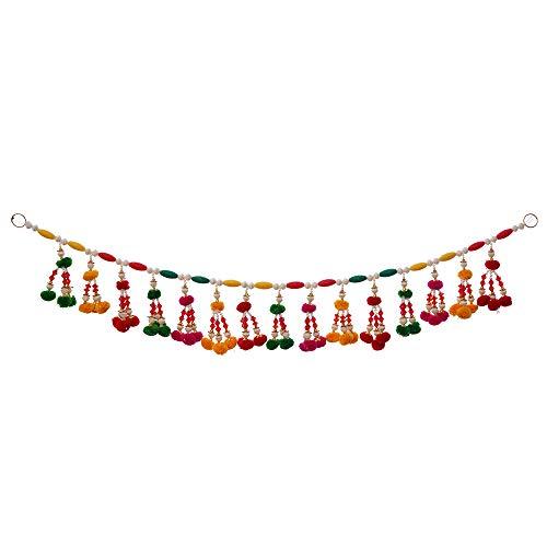 Premium Colorful Beads Handmade Door Toran for Door Home Decoration and Diwali Decoration (Multicolored)- 36 Inch