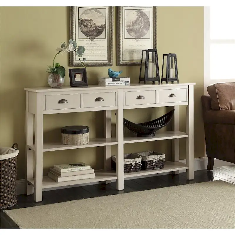 72 Console Table with 4 Drawers