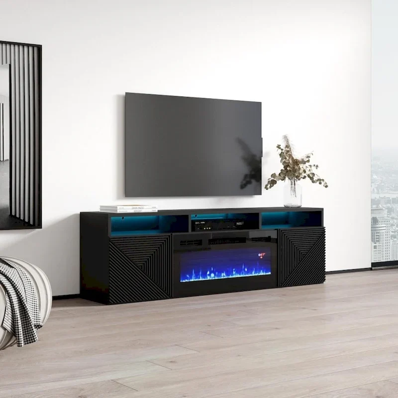 Giza EF Wall Mounted Electric Fireplace Modern 63 TV Stand