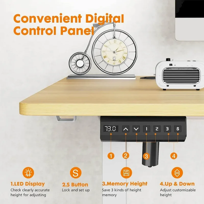 Height Adjustable Electric Standing Ergonomic Computer Desk