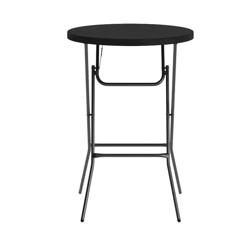 Flash Furniture 2.6-Foot Round Plastic Bar Height Folding Table