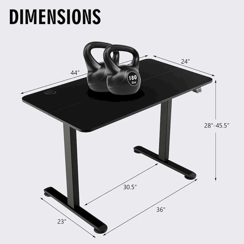 Gymax Electric Standing Desk Adjustable Stand up Computer Desk