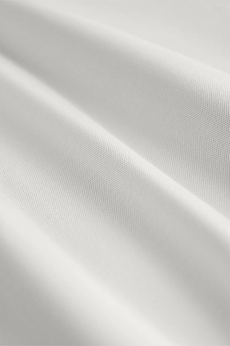 3-Button Pique Polo – Light Grey