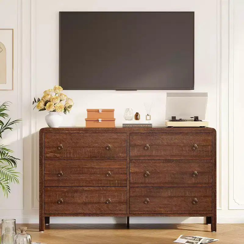 6-Drawer Dresser with Metal Handles