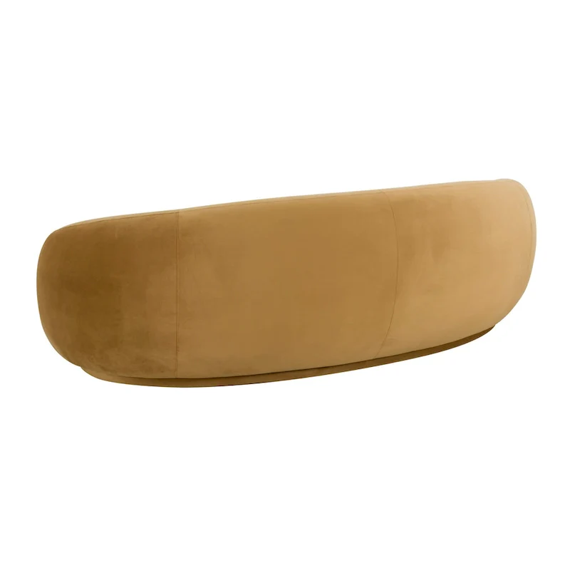 Curved Velvet Upholstered Sofa