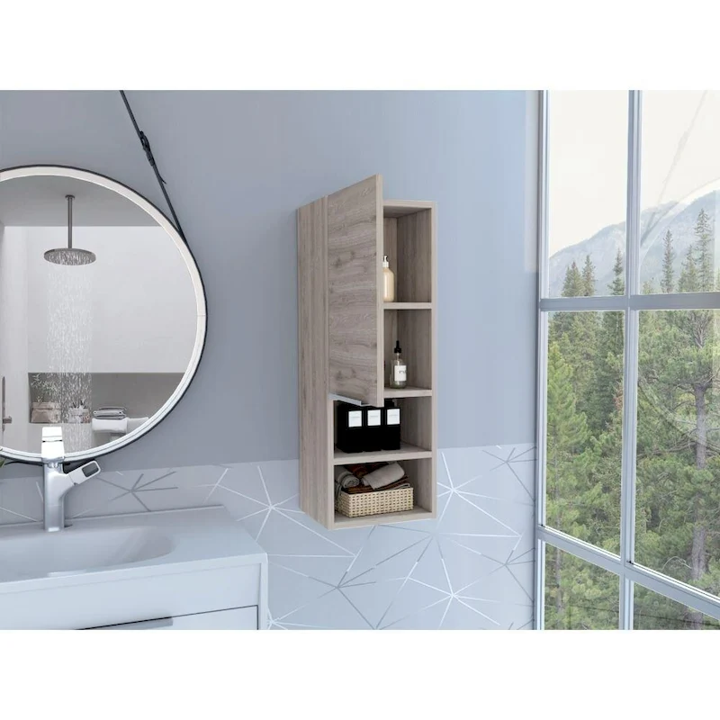 Medicine Cabinet Hazelton,Bathroom, Smokey Oak Finish,High quality and durable